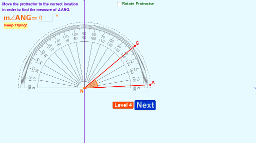 Measuring Angles (with Levels) – Geogebra