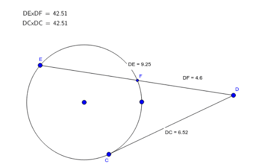 Secant Tangent Power Theorem Geogebra