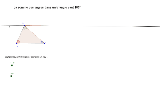 La Somme Des Angles Dans Un Triangle Geogebra 4262