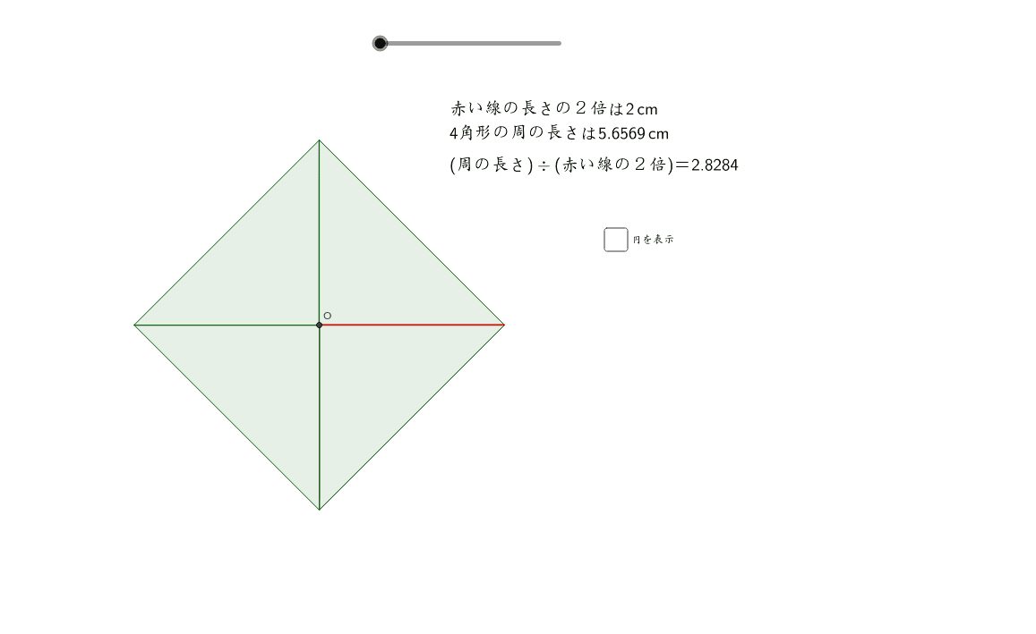 正多角形の周の長さ 円周率の導入 Geogebra