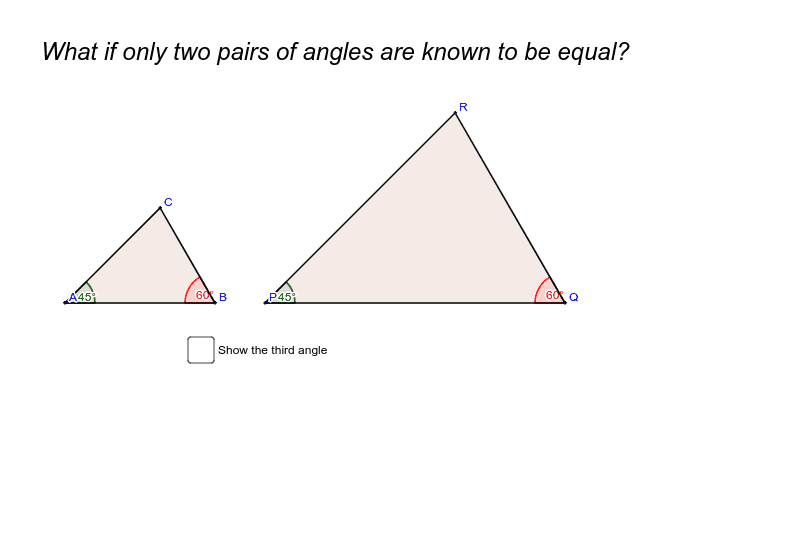 Similar Triangles Reasons 2 Geogebra