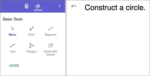 In GeoGebra Classroom, an app becomes a task. 