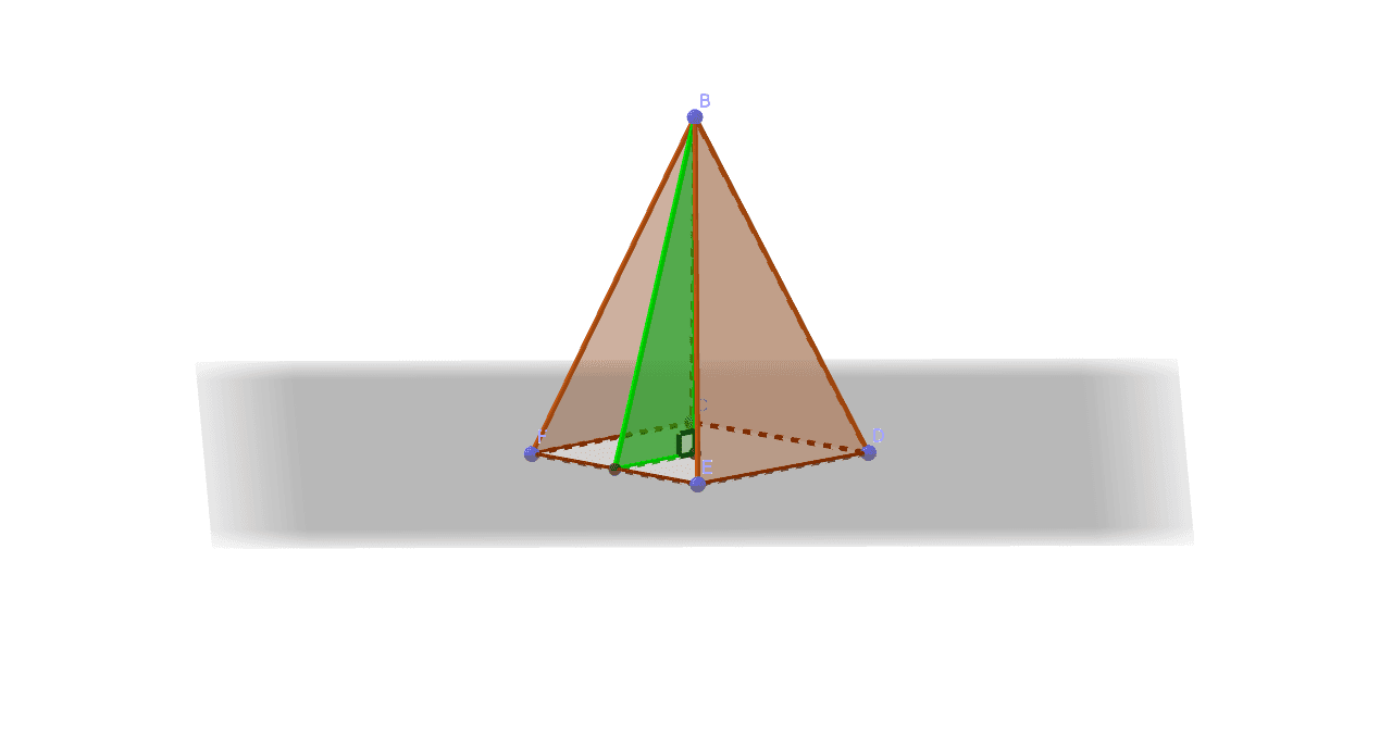 Pythagore Dans Une Pyramide à Base Carré Apothème Geogebra