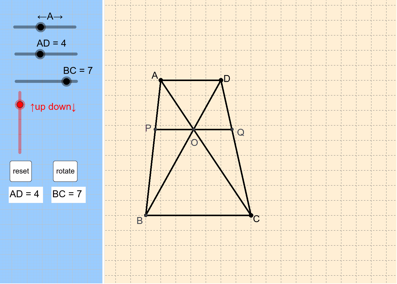 相似 平行線と線分の比 Geogebra