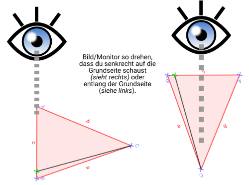 WICHTIG Tipp zum richtigen Anschauen des Dreiecks